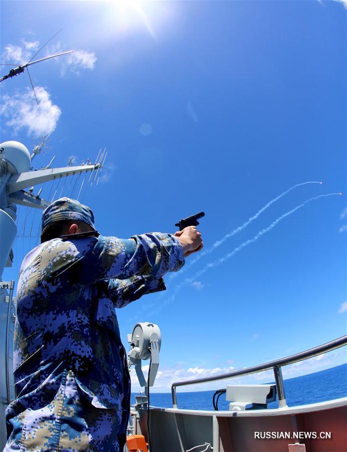 Корабли Наньхайского флота ВМС НОАК провели учения по отработке ответного удара в открытом море