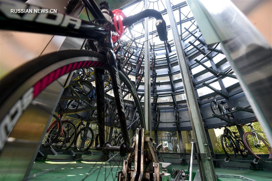 В одном из вузов Тяньцзиня появилась интеллектуальная система парковки общественных велосипедов
