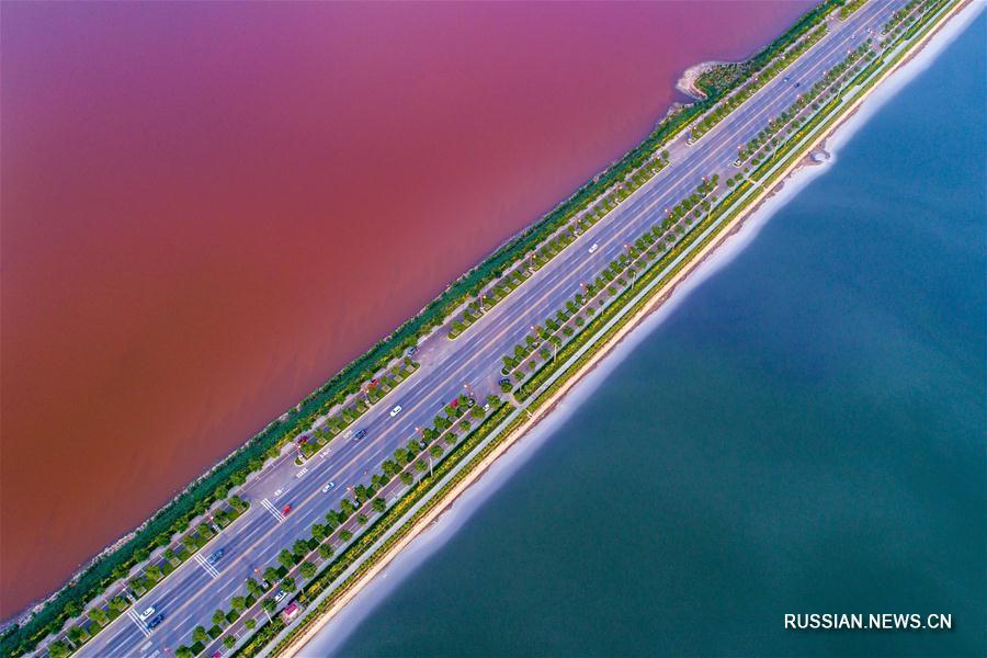 Фантастические соленые озера в провинции Шаньси