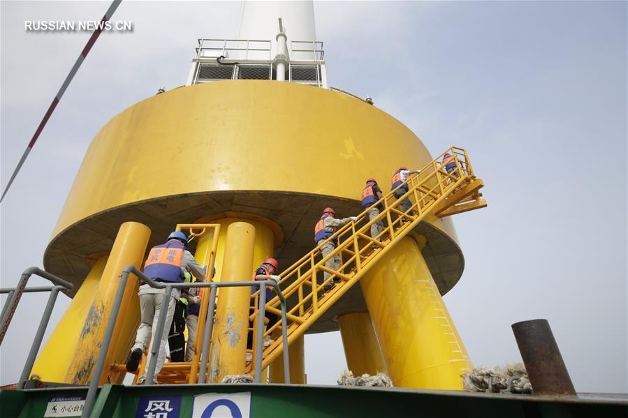 Оффшорная ветроэлектростанция в провинции Цзянсу готовится к вводу в эксплуатацию