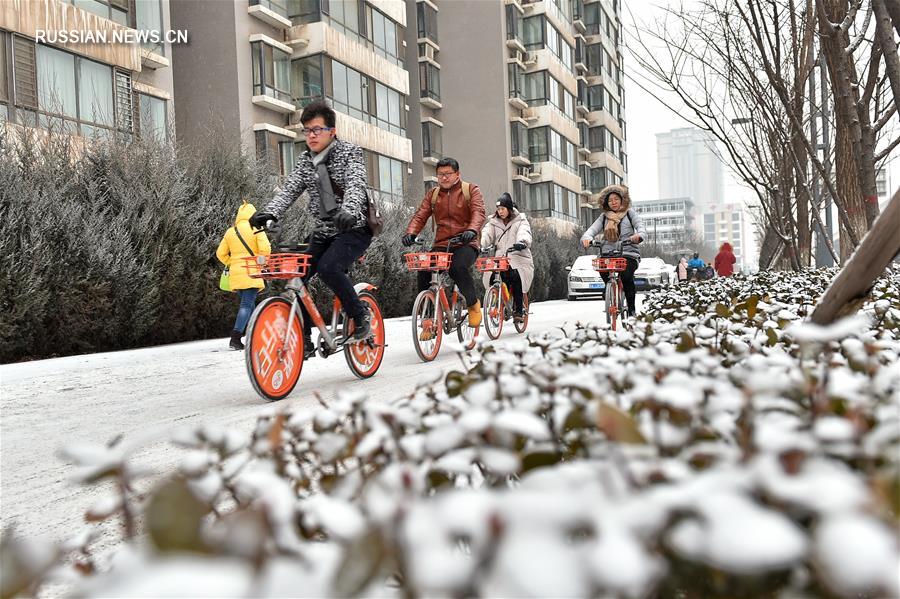 Снегопады в Китае продолжаются