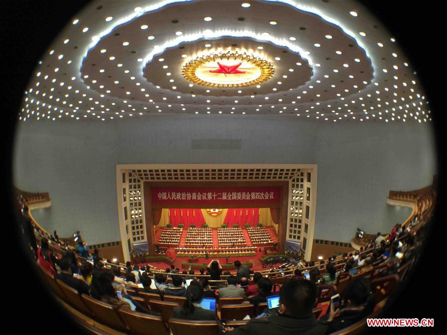 （两会·政协开幕）（11）全国政协十二届四次会议在京开幕