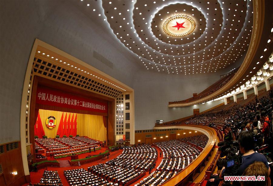 （两会·政协开幕）（17）全国政协十二届四次会议在京开幕