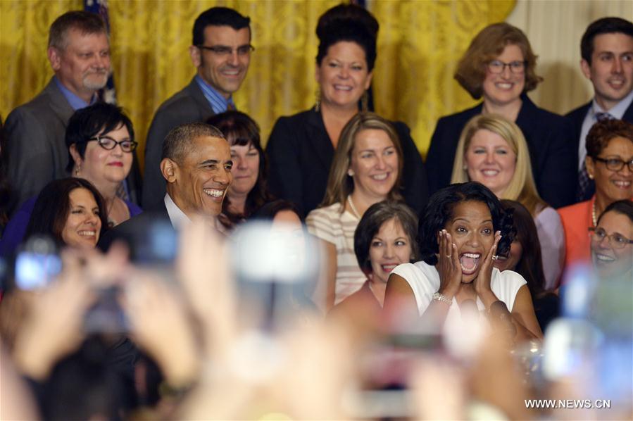 U.S-WASHINGTON D.C-OBAMA-TEACHER OF THE YEAR