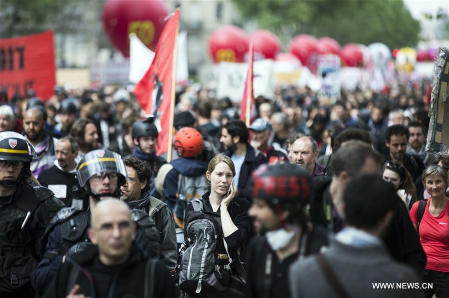 （国际）（1）法国反对劳动法改革游行引发暴力冲突