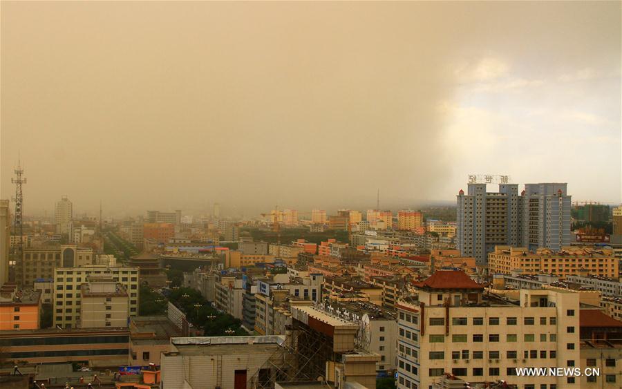 Песчаная буря в провинции Ганьсу