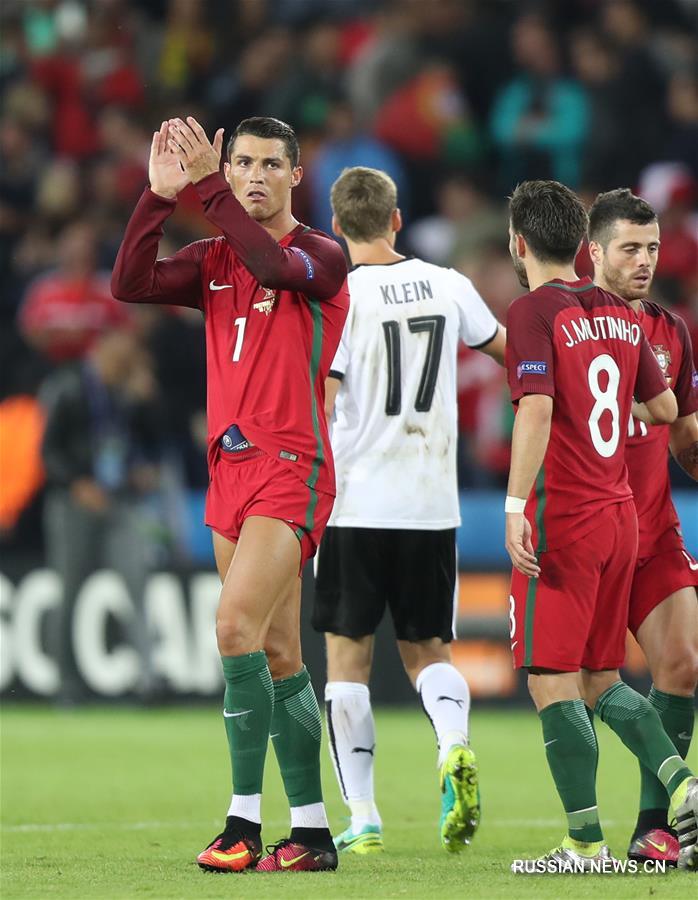ЧЕ: Матч между сборными Португалии и Австрии завершился вничью 