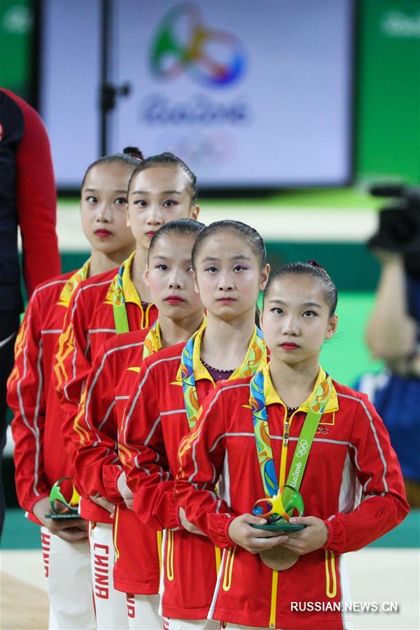 /Олимпиада-2016/ Женская сборная Китая по спортивной гимнастике завоевала бронзу  Олимпиады 