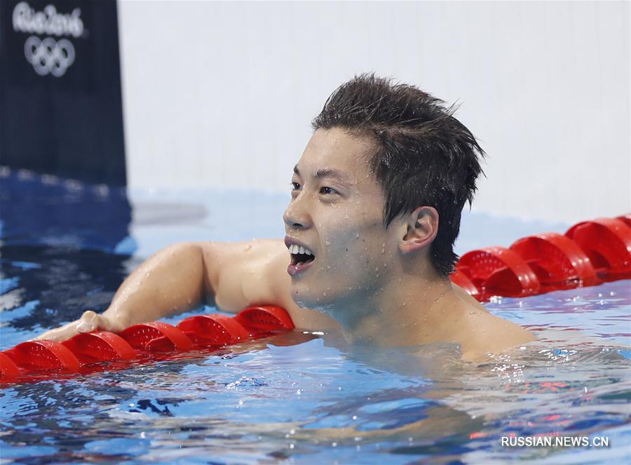 /Олимпиада-2016/ Китайский пловец Ван Шунь завоевал бронзовую медаль на дистанции  200 м комплексным плаванием на Олимпиаде