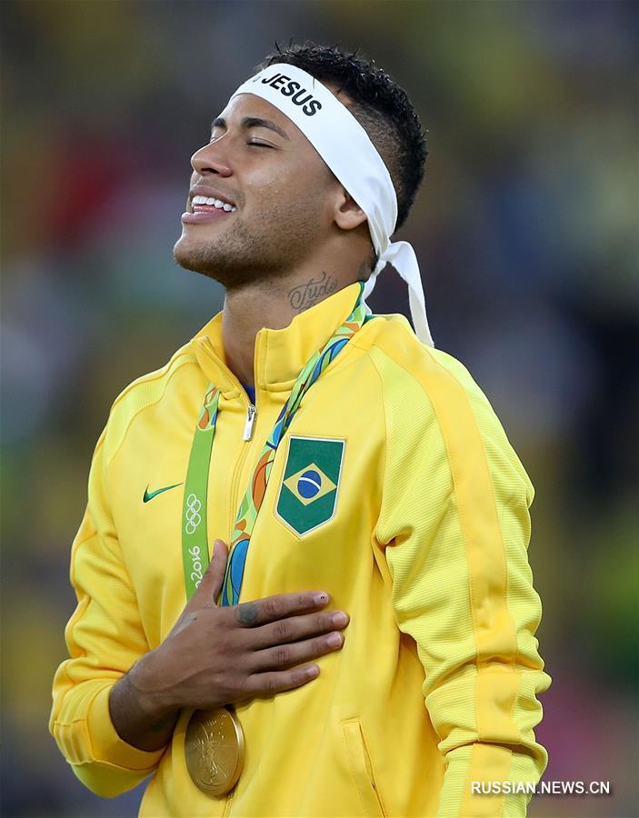 /Олимпиада-2016/ Мужская футбольная сборная Бразилии завоевала золотую медаль