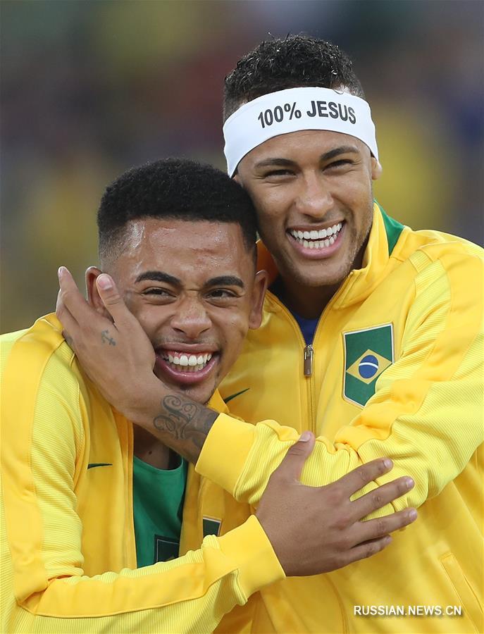 /Олимпиада-2016/ Мужская футбольная сборная Бразилии завоевала золотую медаль