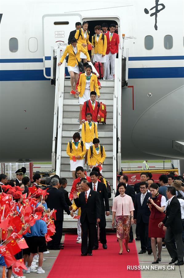 В Сянган прибыла делегация олимпийцев из внутренних районов Китая
