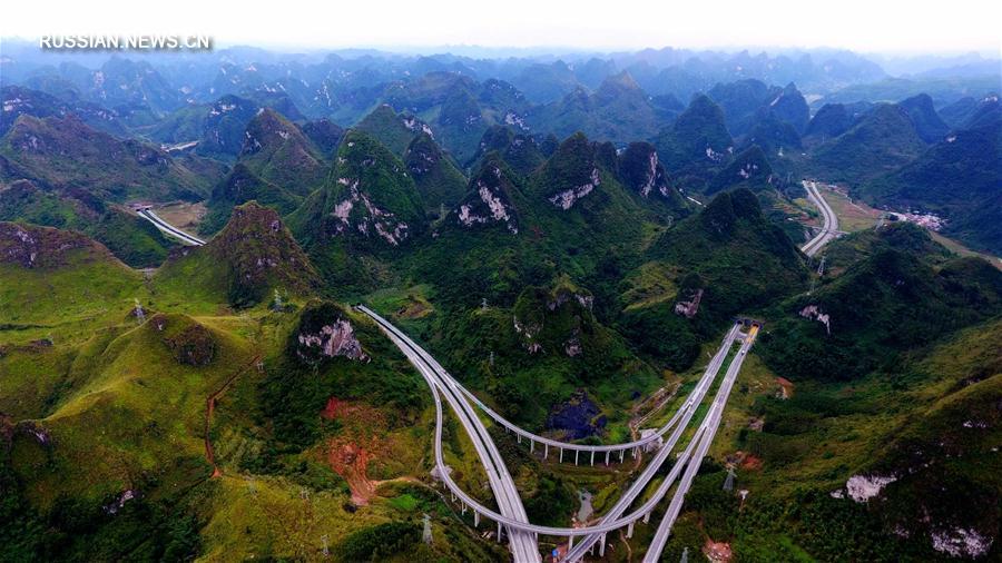 Дороги Китая с высоты птичьего полета 