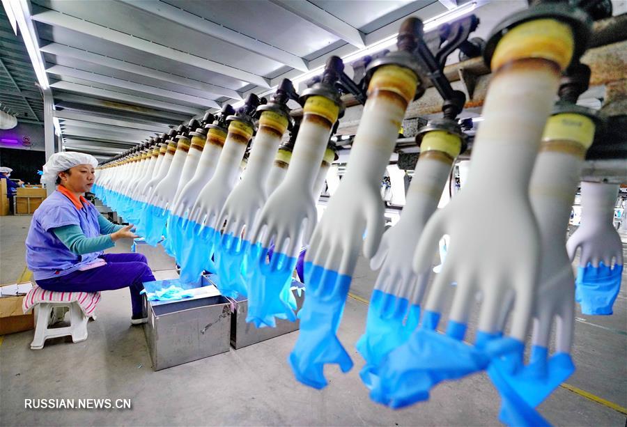 13 млрд медицинских перчаток в год производят в уезде Луаньнань