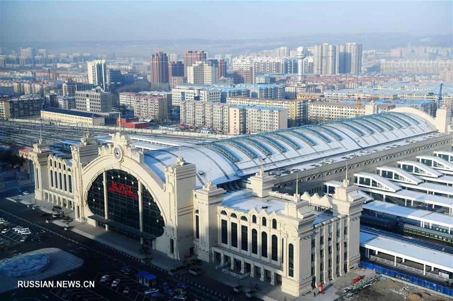 Завершено строительство важнейшей узловой станции на самой северной из скоростных магистралей -- нового вокзала Муданьцзян