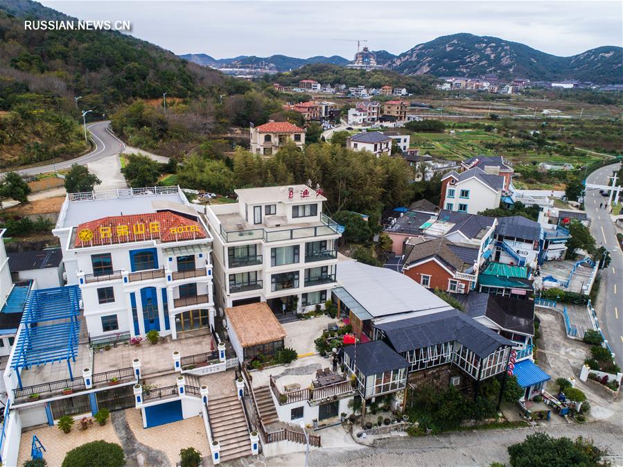 Современные гостевые дома на островном курорте в провинции Чжэцзян