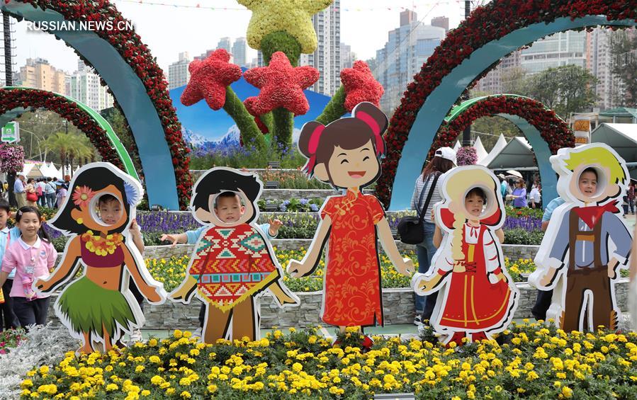 Цветочная выставка в Сянгане привлекает многочисленных туристов