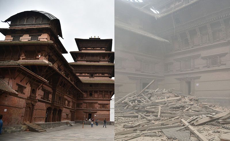 Древняя архитектура Непала до и после землетрясения магнитудой 8,1 