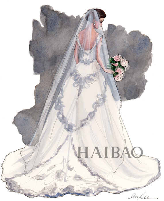 Красивые эскизы свадебных платьев