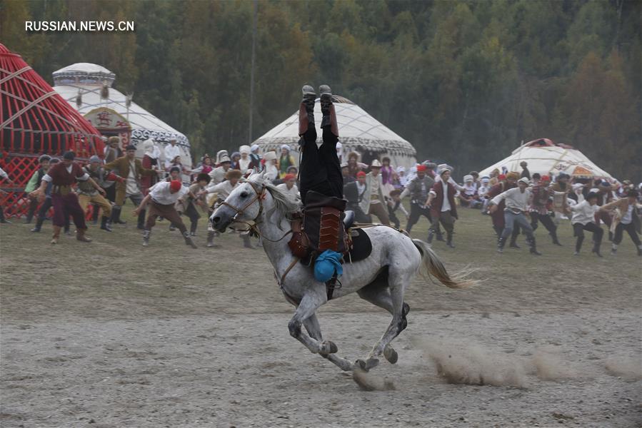 На II Всемирных играх кочевников в Кыргызстане открылся этногородок "Кыргыз  айылы"