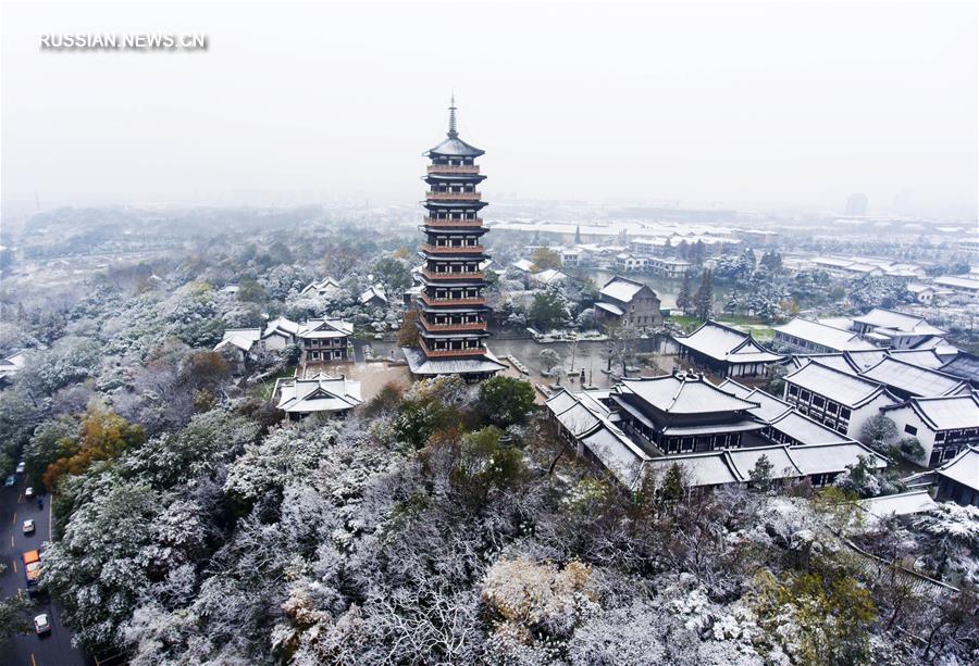 Снег на востоке Китая