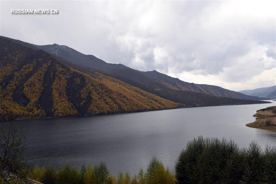 Осенний пейзаж провинции Цинхай