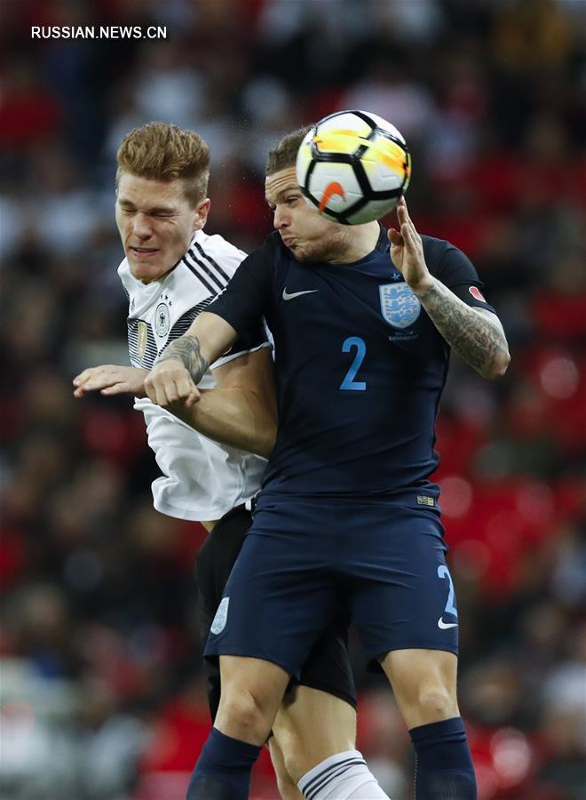 Футбольные команды Англии и Германии сыграли вничью в дружеском матче