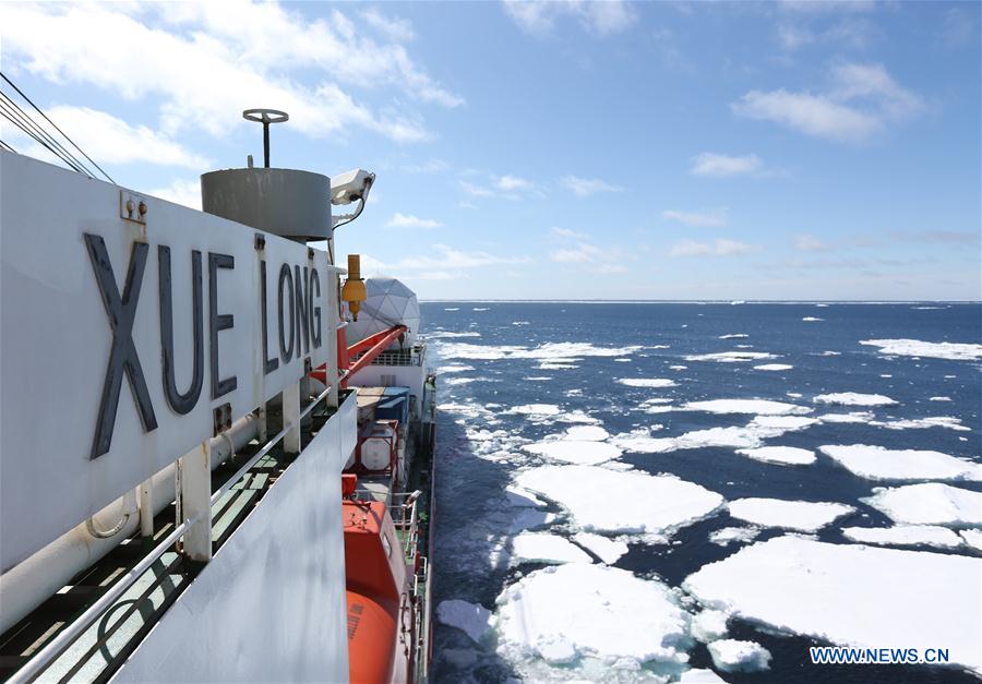 （第32次南极科考）（3）“雪龙”号顺利穿越西风带抵达南极浮冰区