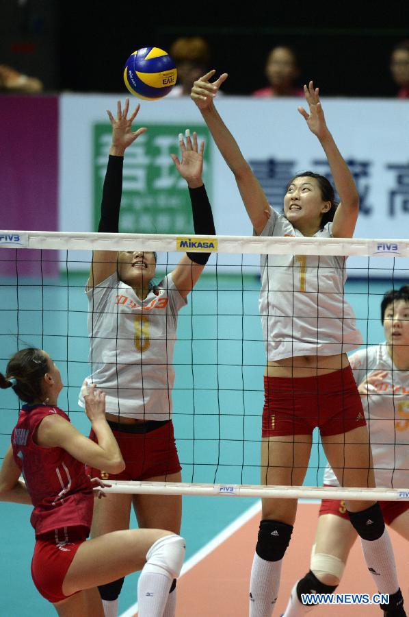 （体育）（7）排球——女排大奖赛北仑站：中国队夺冠