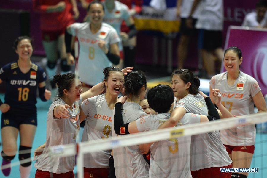 （体育）（9）排球——女排大奖赛北仑站：中国队夺冠