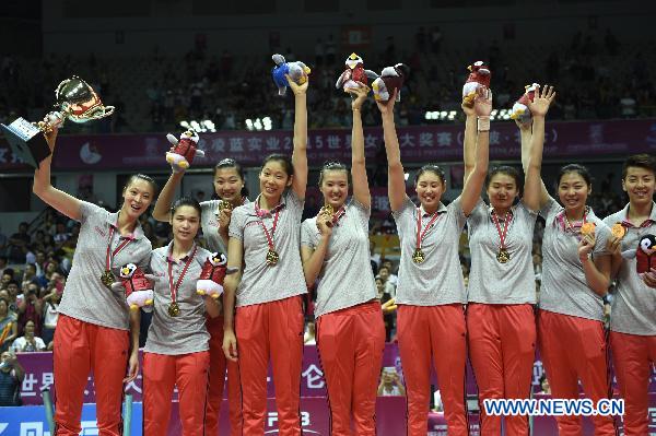 （体育）（10）排球——女排大奖赛北仑站：中国队夺冠