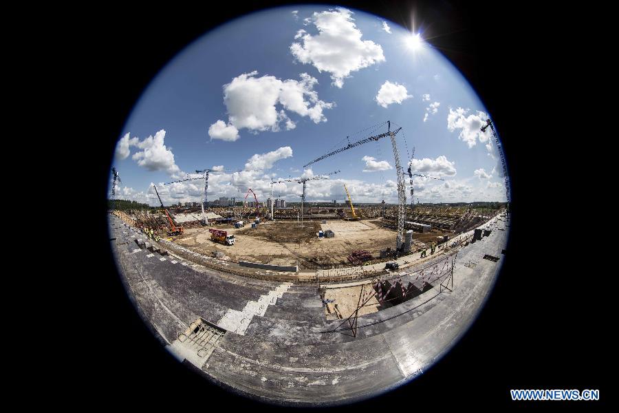 （体育）（1）足球&mdash;&mdash;俄罗斯世界杯城市萨兰斯克