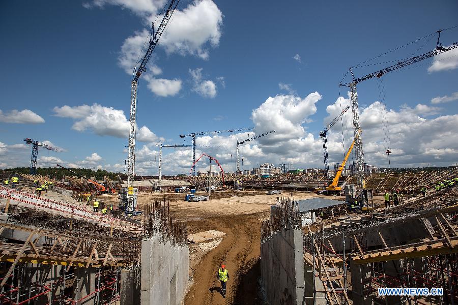 （体育）（2）足球&mdash;&mdash;俄罗斯世界杯城市萨兰斯克