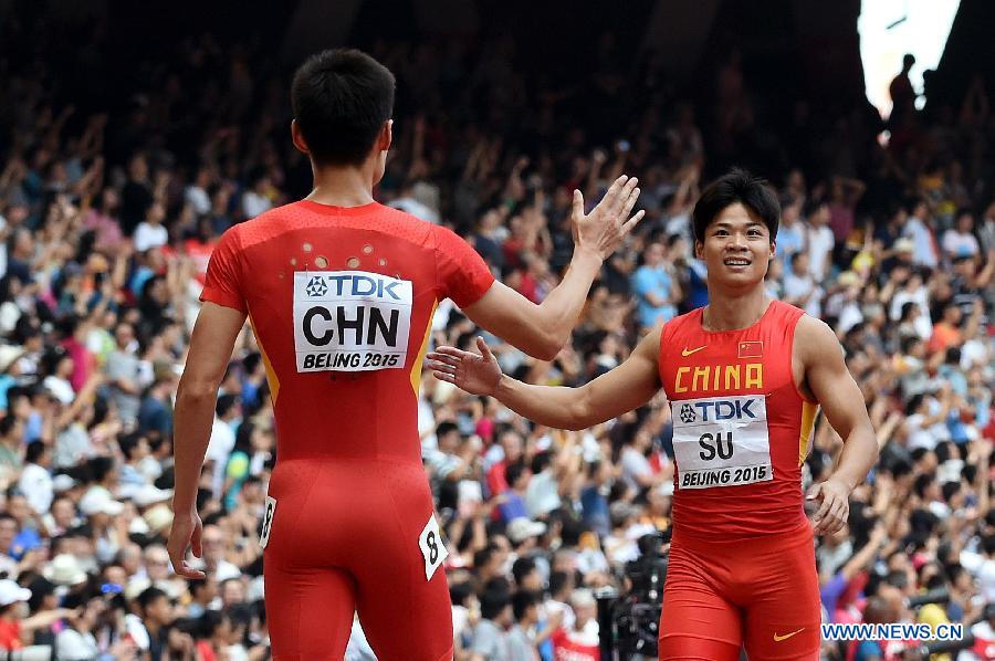 （田径世锦赛）（1）田径——中国队创男子4X100米接力新的亚洲纪录