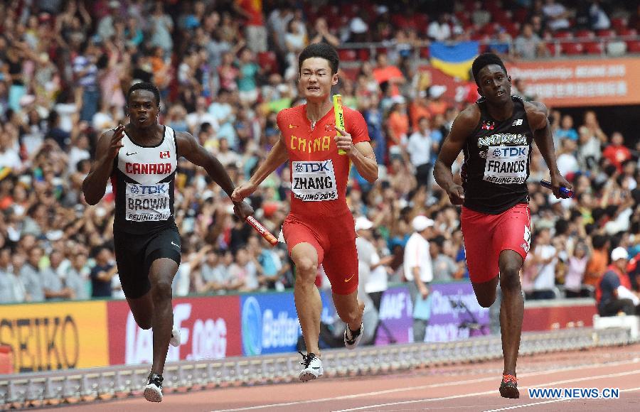 （田径世锦赛）（2）田径——中国队创男子4X100米接力新的亚洲纪录