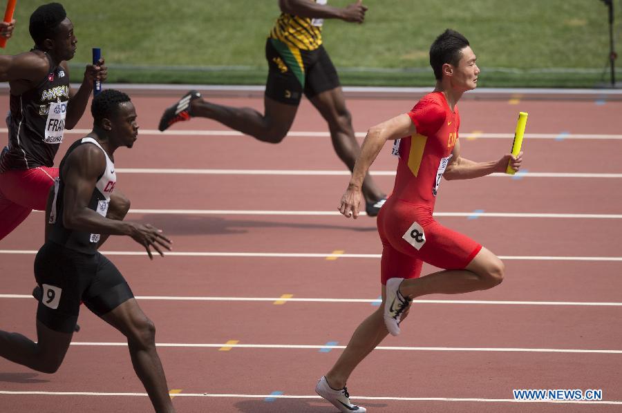 （田径世锦赛）（3）田径——中国队创男子4X100米接力新的亚洲纪录