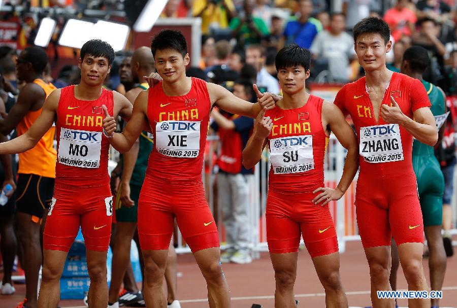 （田径世锦赛）（12）田径——中国队创男子4X100米接力新的亚洲纪录