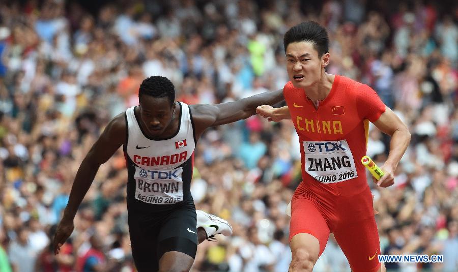 （田径世锦赛）（14）田径——中国队创男子4X100米接力新的亚洲纪录