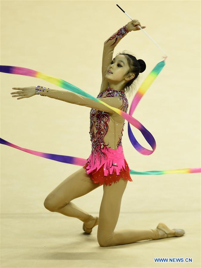 （体育）（5）艺术体操——全国冠军赛：王子露、陈紫怡并列少年个人单项带操冠军