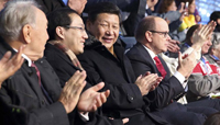 Присутствие председателя Си Цзиньпина на церемонии открытия Зимних Олимпийских Игр 2014 в Сочи