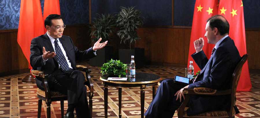 Ли Кэцян дал эксклюзивное интервью ВГТРК