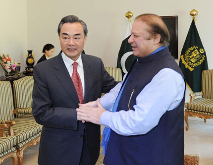 Премьер Пакистана М. Н. Шариф встретился с Ван И