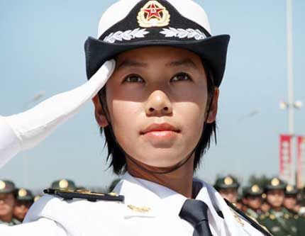 Женщины-военнослужащие Китая на военных парадах