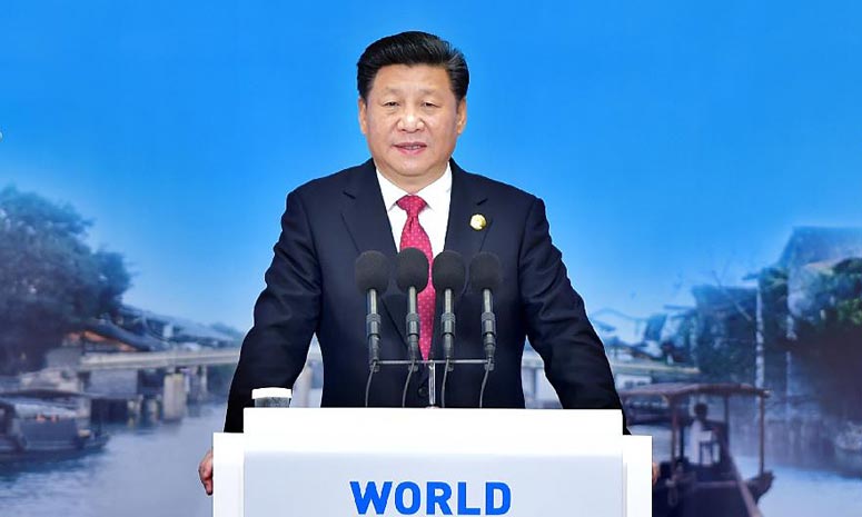 Си Цзиньпин принял участие в церемонии открытия 2-й  Всемирной конференции по вопросам 
Интернета и выступил с программной речью