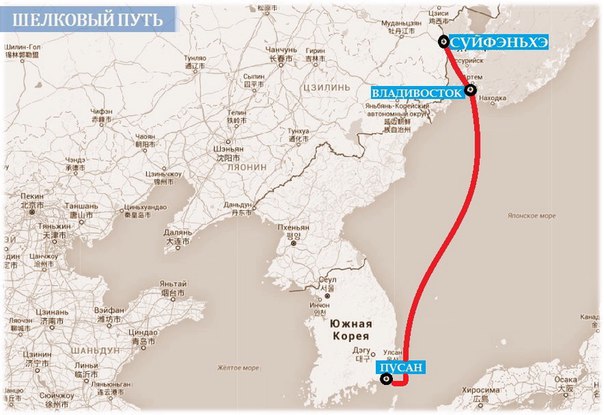 В регулярном порядке начала работать сухопутно-морская линия, соединяющая Китай, Россию и РК