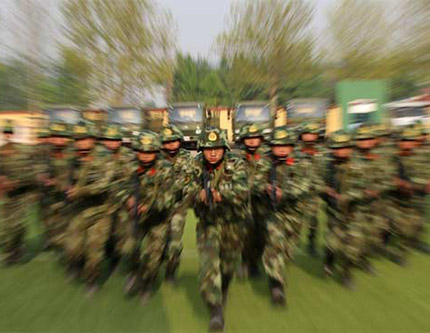 Весенние учения спецназа китайских пограничников