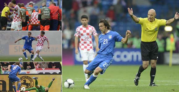 Сборная Италии сыграла вничью с командой Хорватии на Евро-2012