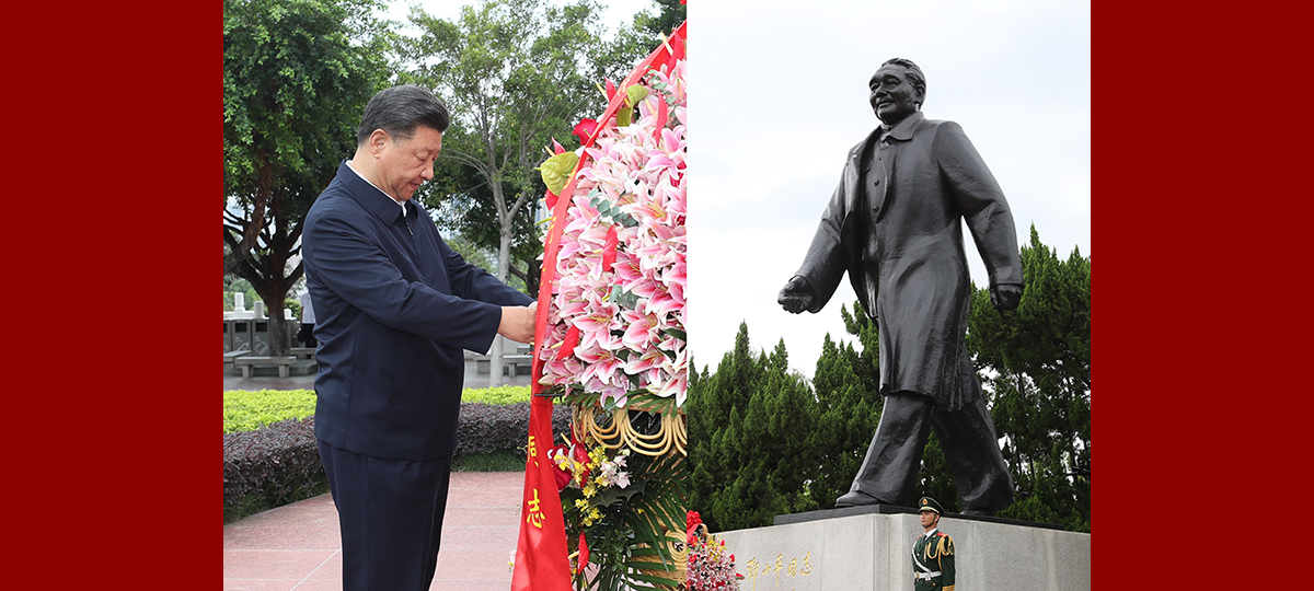 Си Цзиньпин возложил цветы к статуе Дэн Сяопина в Шэньчжэне