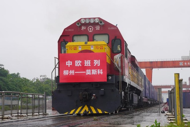 По ж/д линии Лючжоу-Москва было перевезено более 10 тыс. тонн продукции тяжелого машиностроения