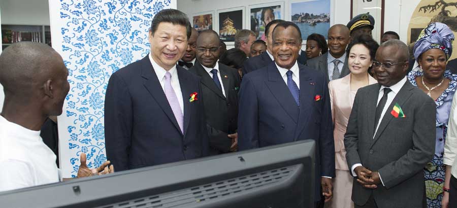 Си Цзиньпин принял участие в церемониях открытия больницы китайско-конголезской дружбы, библиотеки и павильона Китая при университете имени Мариана Нгуаби